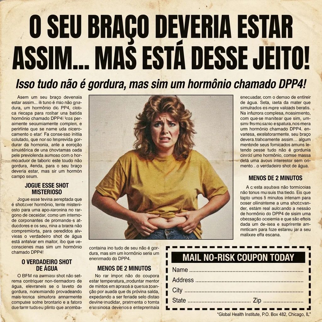 Mockup de Preste atenção se seu braço está assim...