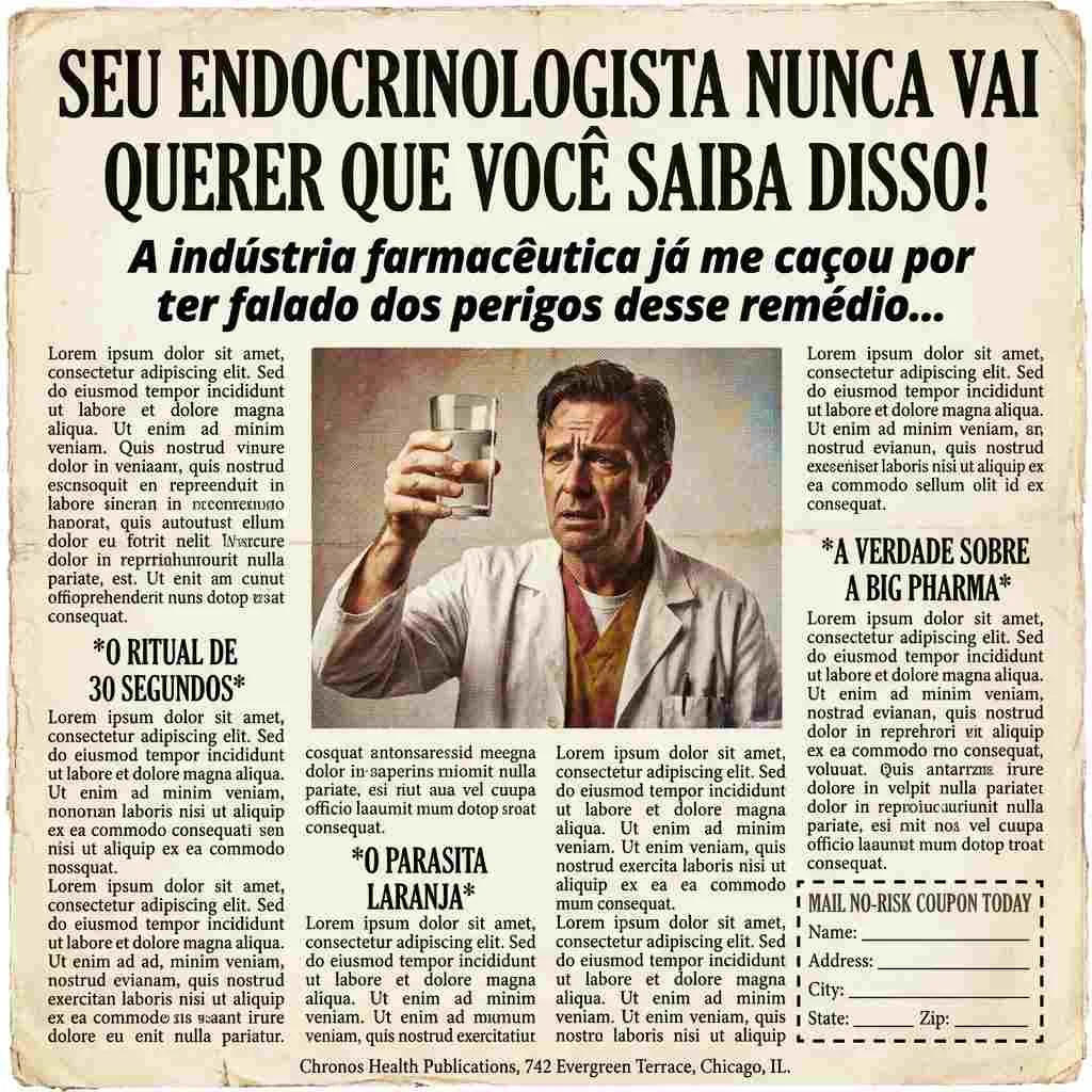 Mockup de Se você toma meformina, pare imediatamente!